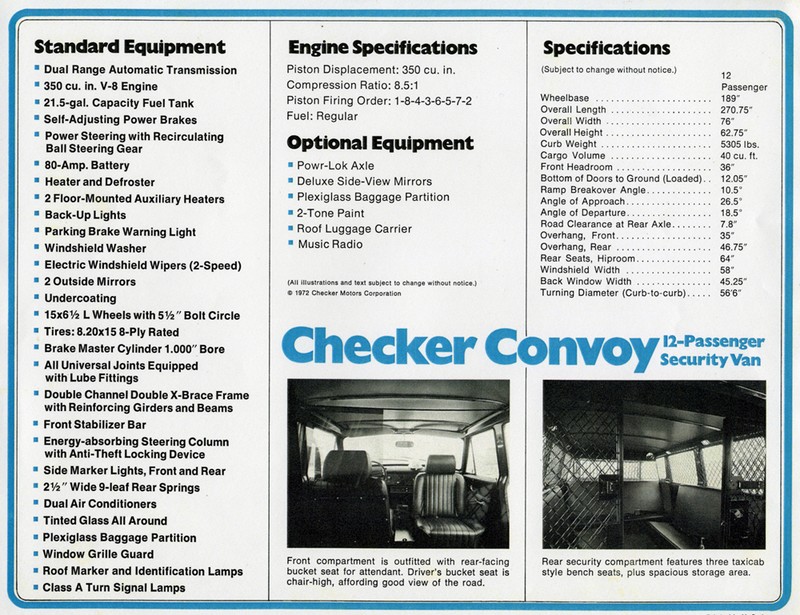 1971 Checker Convoy Folder Page 1